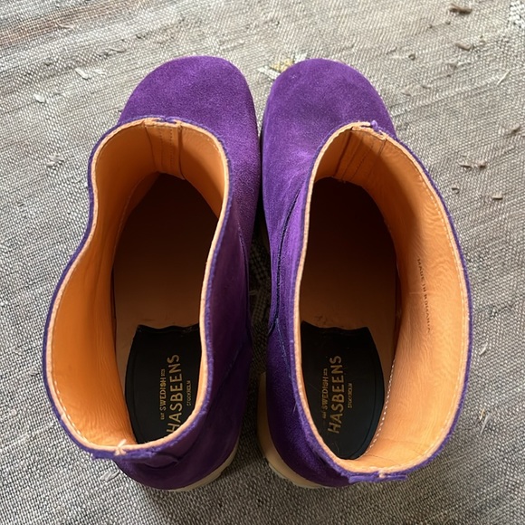Purple suede Swedish Hasbeens booties 38 8 - Picture 4 of 9